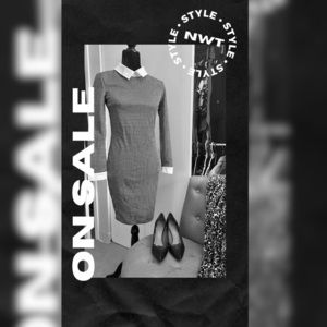 O’nommo Black and White Checkered Dress